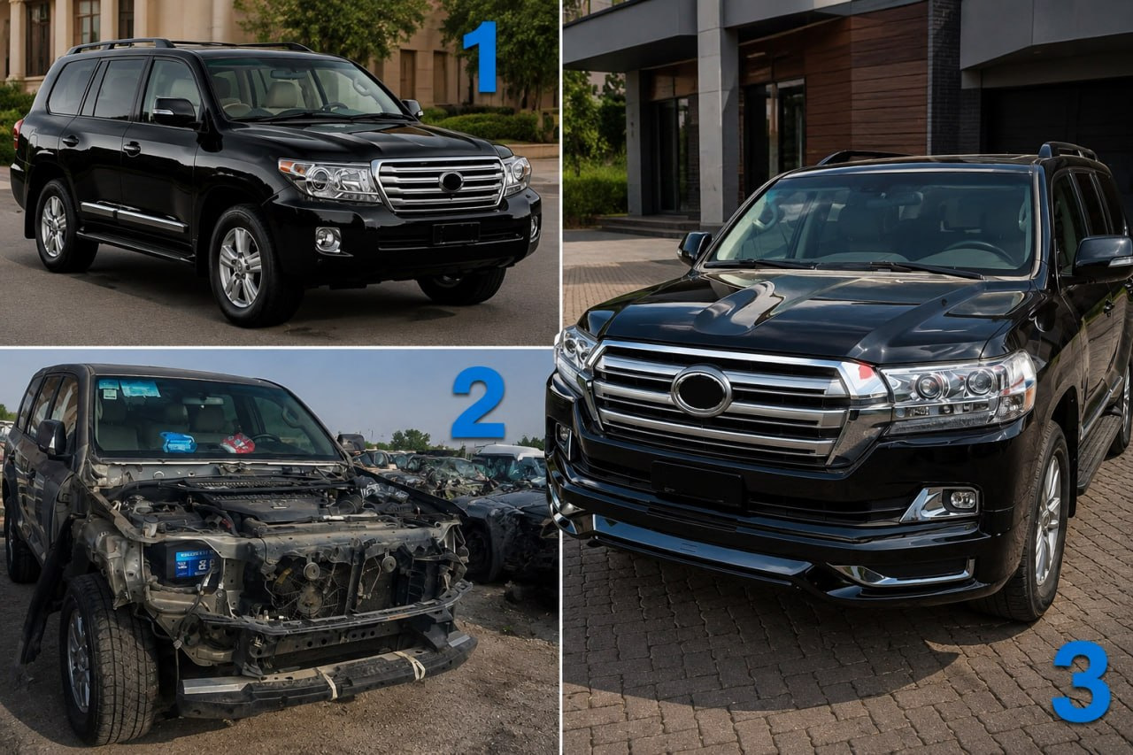 How to install an LC200 restyling kit: why not paint parts before test fitting
