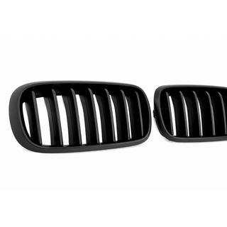 Kidney Grilles 1 Bar (matte black) BMW X6 F16 2014-2019 photo 3