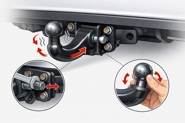 Towbar knocking or loose: What to check before replacement