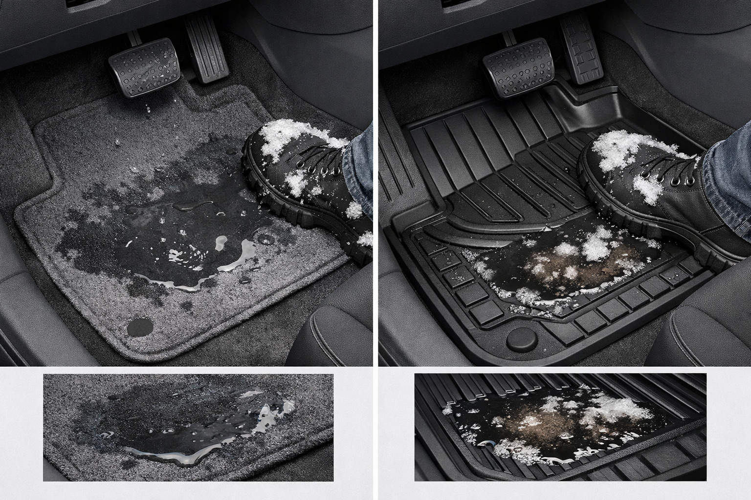 Cabin constantly wet in winter: which floor mats are more practical?