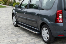 Renault Logan MCV 2005-2013 Side Steps BlackLine (2 pcs, Aluminum) photo 3