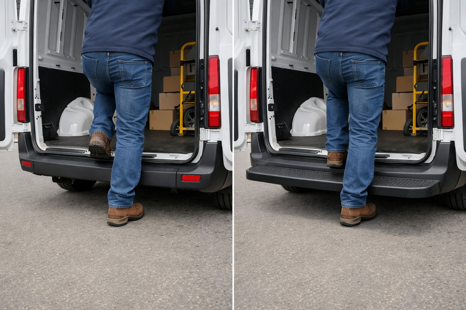 Rear step for a van: is it worth it in real use?