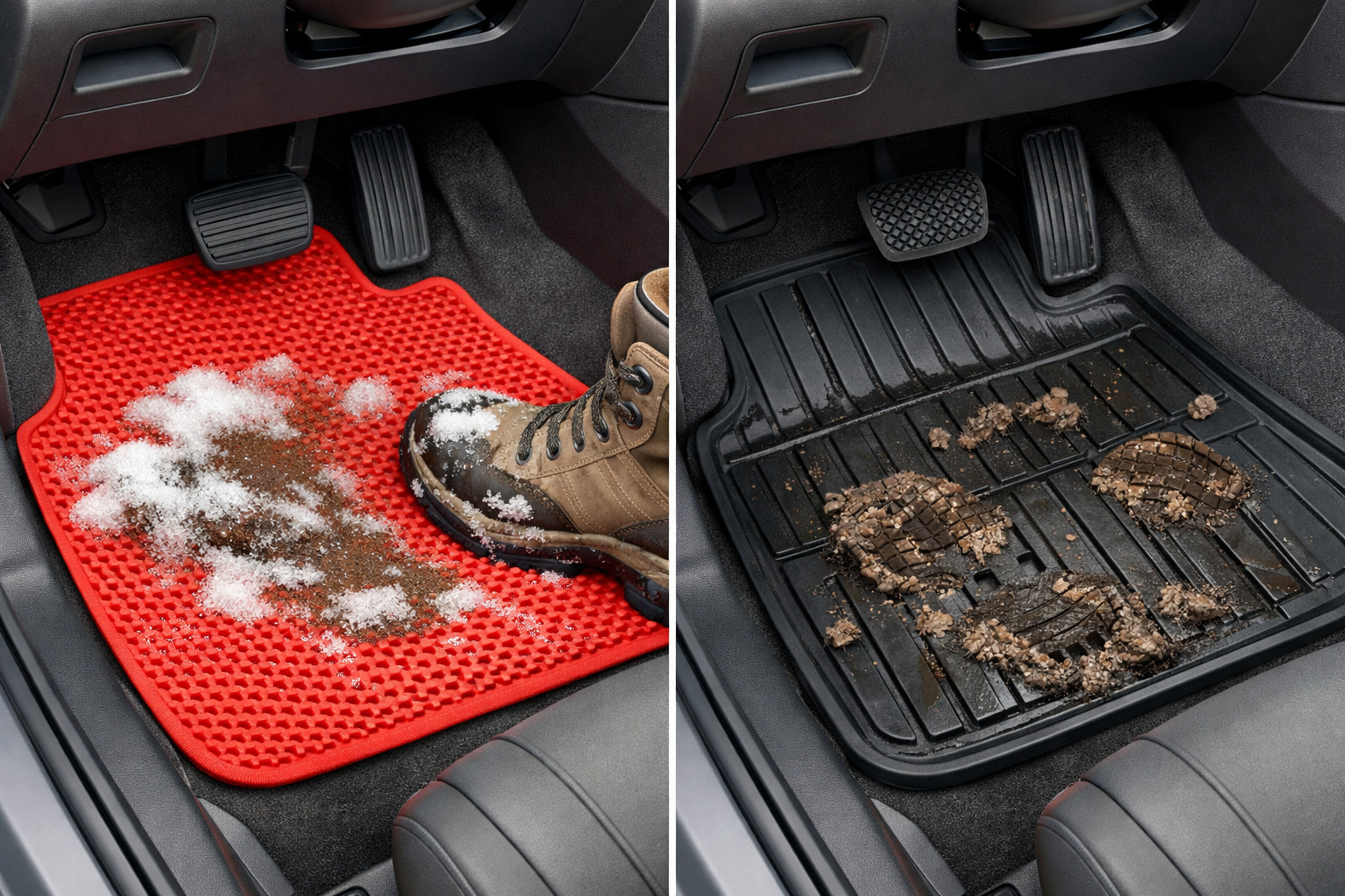 EVA vs rubber mats: what’s better for winter, mud and daily driving