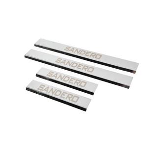 Carmos V3 Door Sill Plates (4 pcs, Stainless Steel) Renault Sandero 2013-2022 photo 2