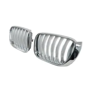 1Bar kidney grilles (2014-2018, grey with chrome trim) photo 3