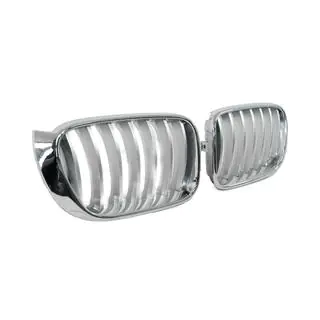 1Bar kidney grilles (2014-2018, grey with chrome trim) photo 4