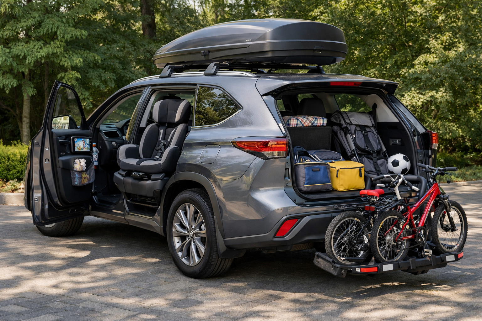 Toyota Highlander upgrade pack for kids, cargo and daily comfort