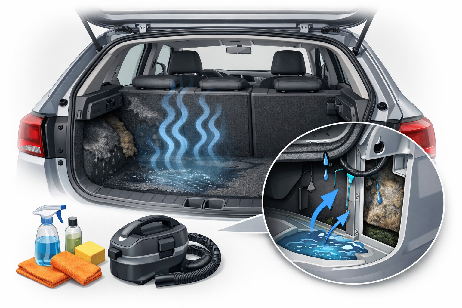 Why moisture from the trunk enters the cabin after rain — and how to remove musty odor