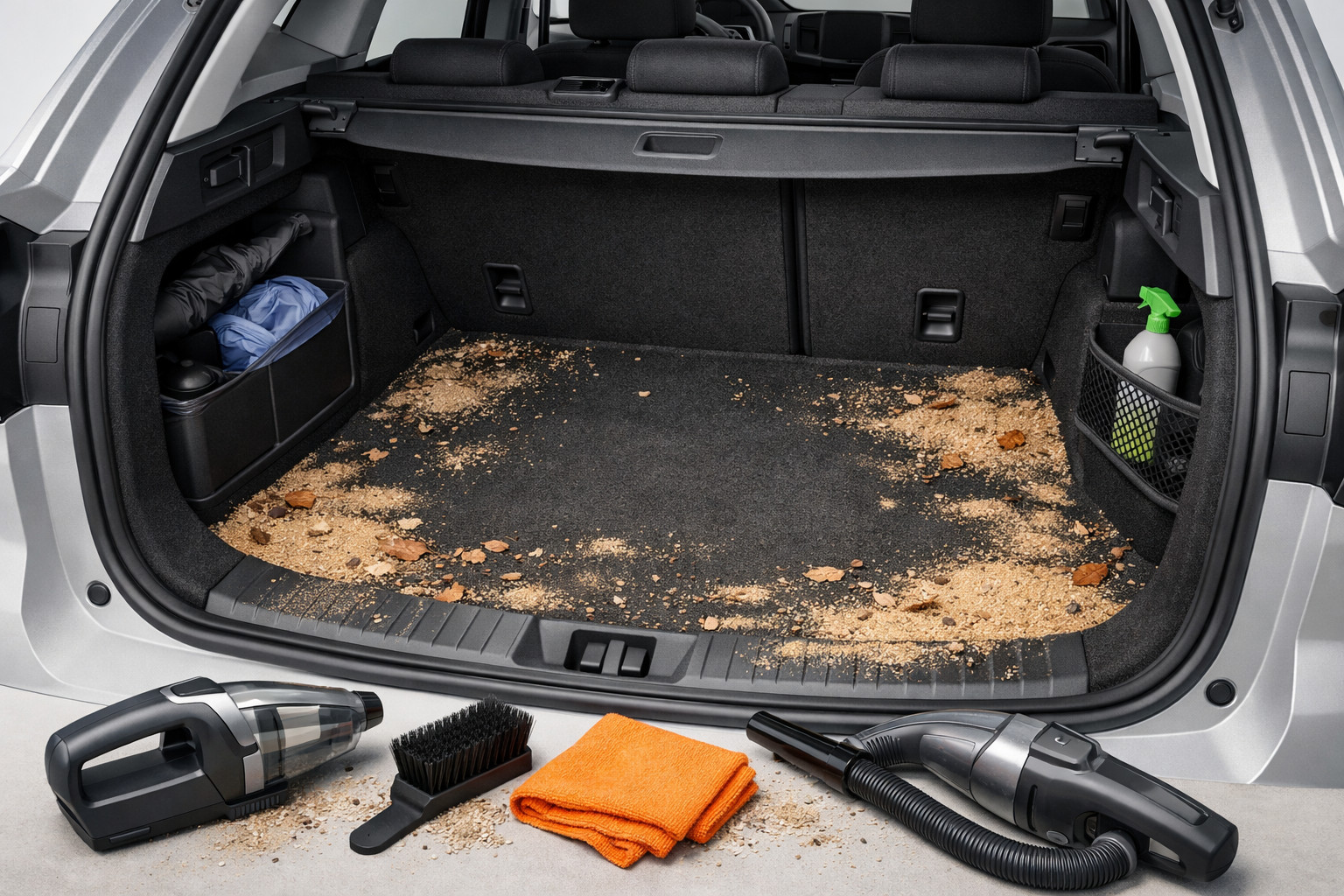 How to remove dirt and sand that keep ending up in your trunk