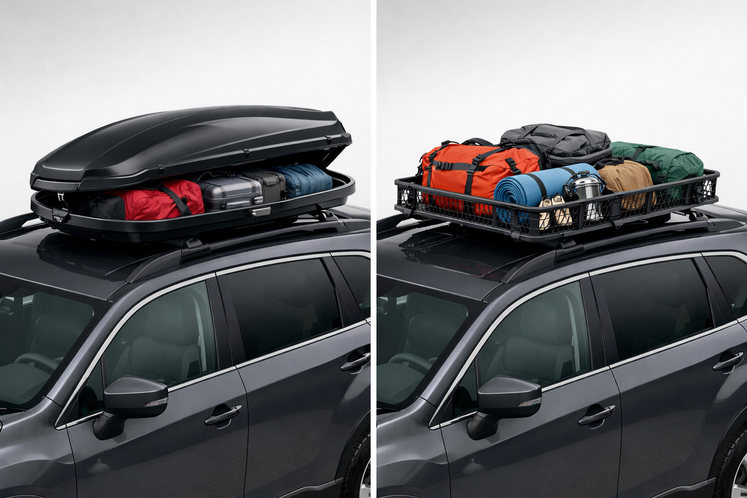 Which to choose for luggage and gear: roof box or roof basket