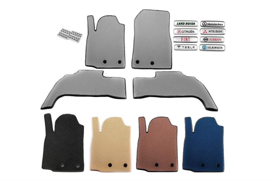 Audi A8 2002-2009 EVA Floor Mats (Long, Gray) Image