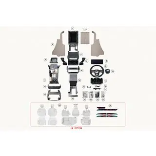 Interior upgrade kit (dashboard trim) for Lexus GX460 2023 Style Toyota Land Cruiser Prado 120 2002-2009 photo 4