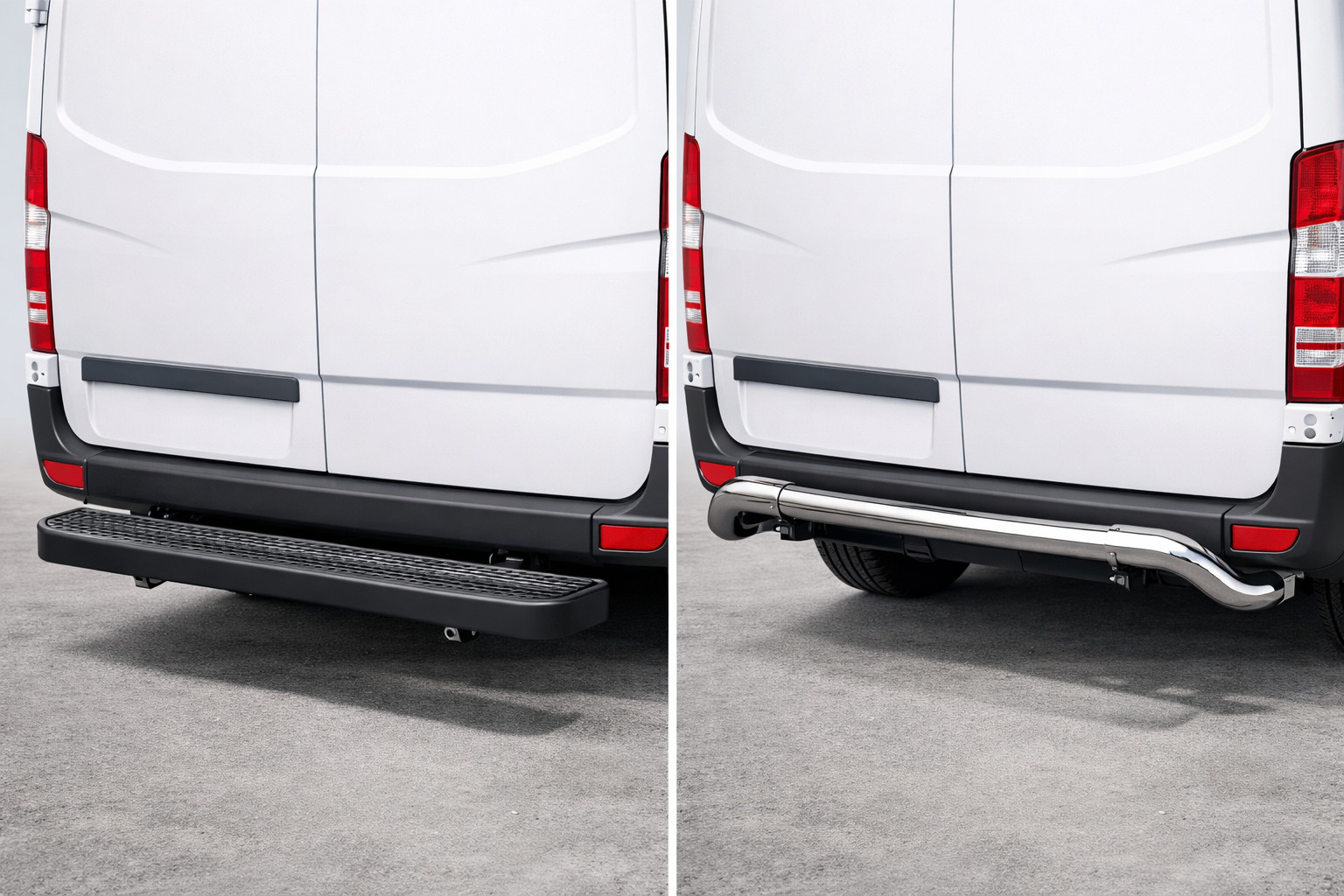 Rear step or rear bar: which is more useful for vans and minibuses
