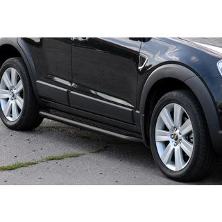 Side steps Premium Black (2 pcs, stainless steel) Chevrolet Captiva 2006-2019 photo 3