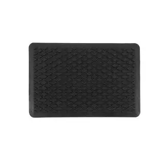 Rubber heel pad for car mats (no mounting plate for self-tapping screw, black) photo 1