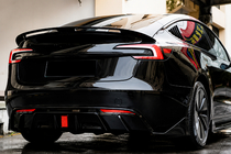 Tesla Model 3 2017- Rear Bumper Diffuser Turbo (for 2024+) photo 1
