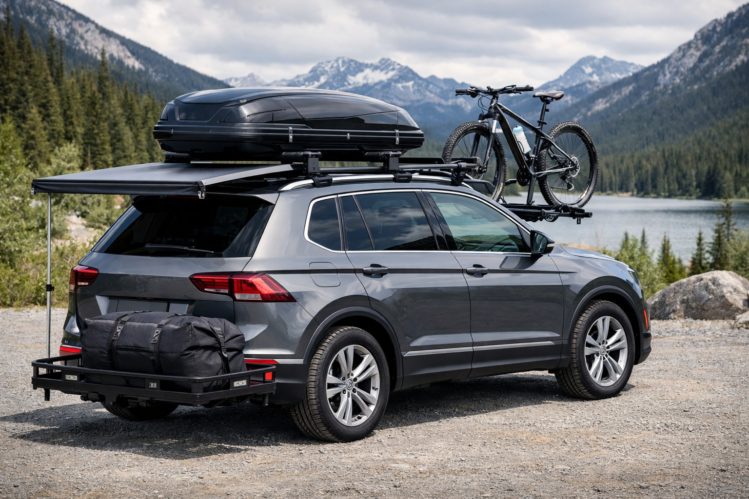 What to add to Volkswagen Tiguan 2016-2023 for roof cargo and trips