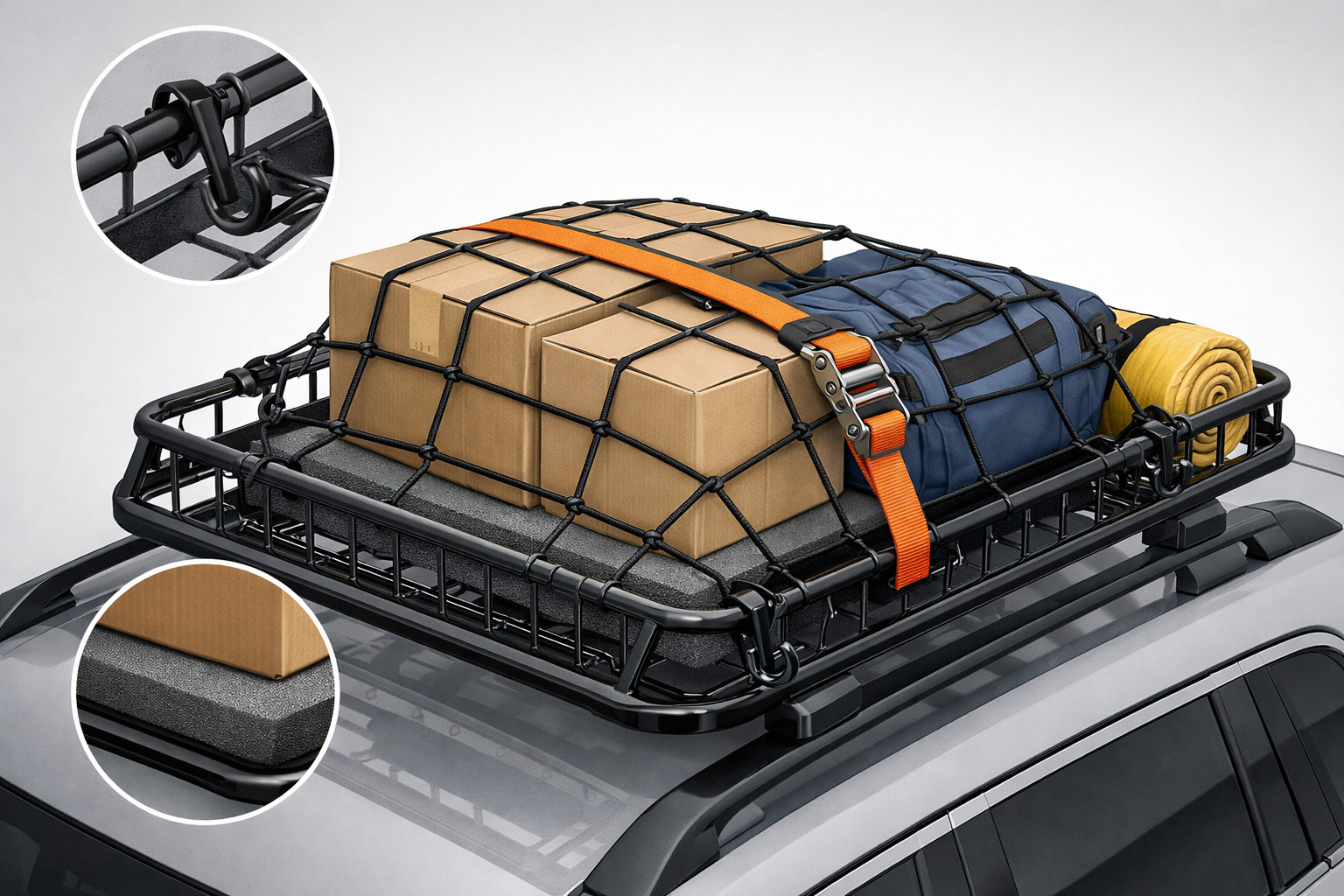 How to secure cargo in a luggage basket so it won’t shift on potholes