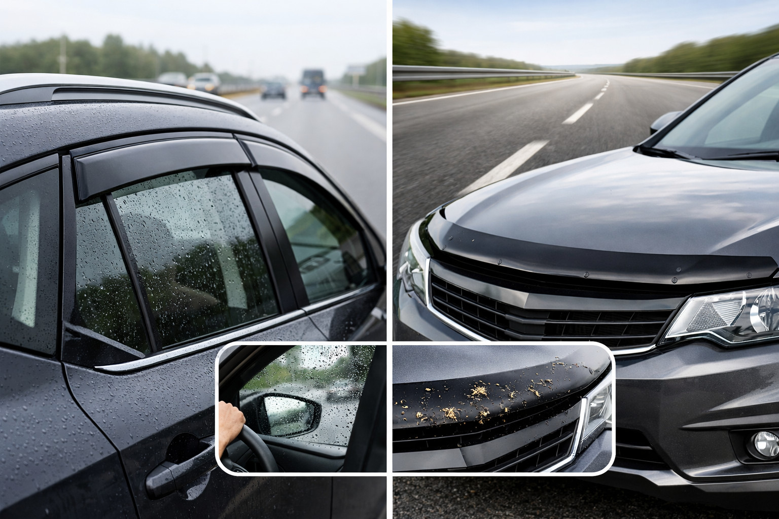 Window deflectors or a hood deflector: which is more useful in the city and on the highway