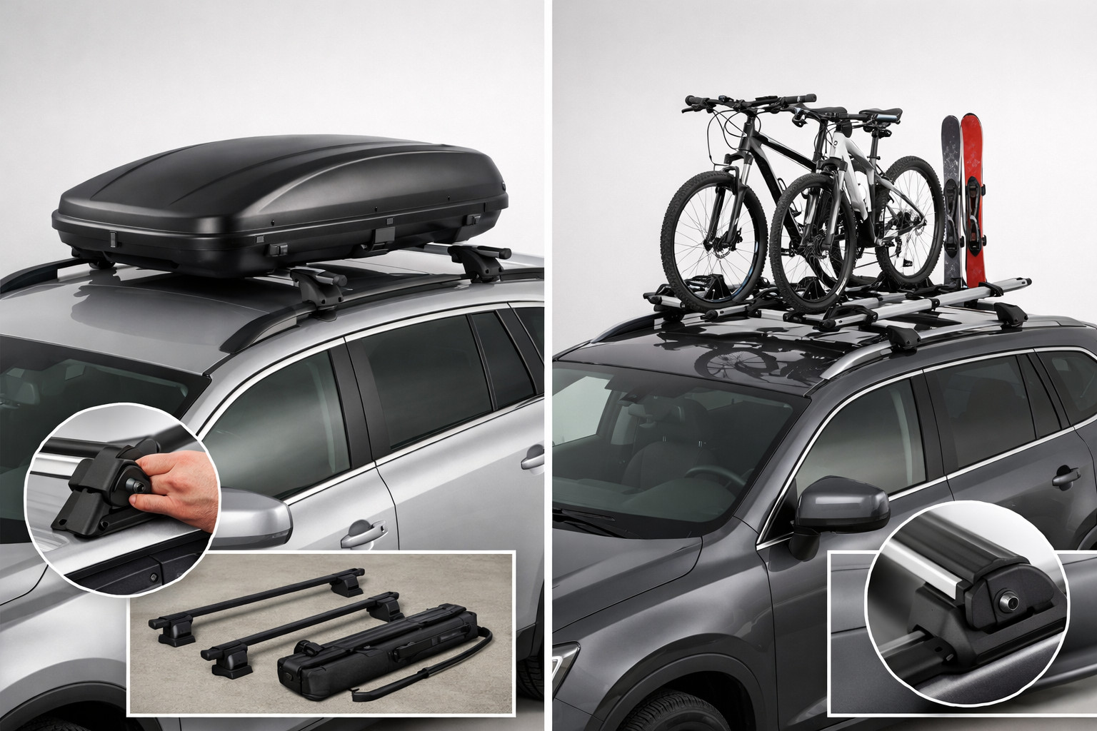 Removable or fixed roof rack: which is more practical for occasional trips