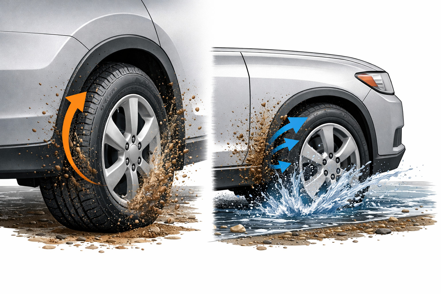 Why wheel dirt sticks to your car’s sides after every rain
