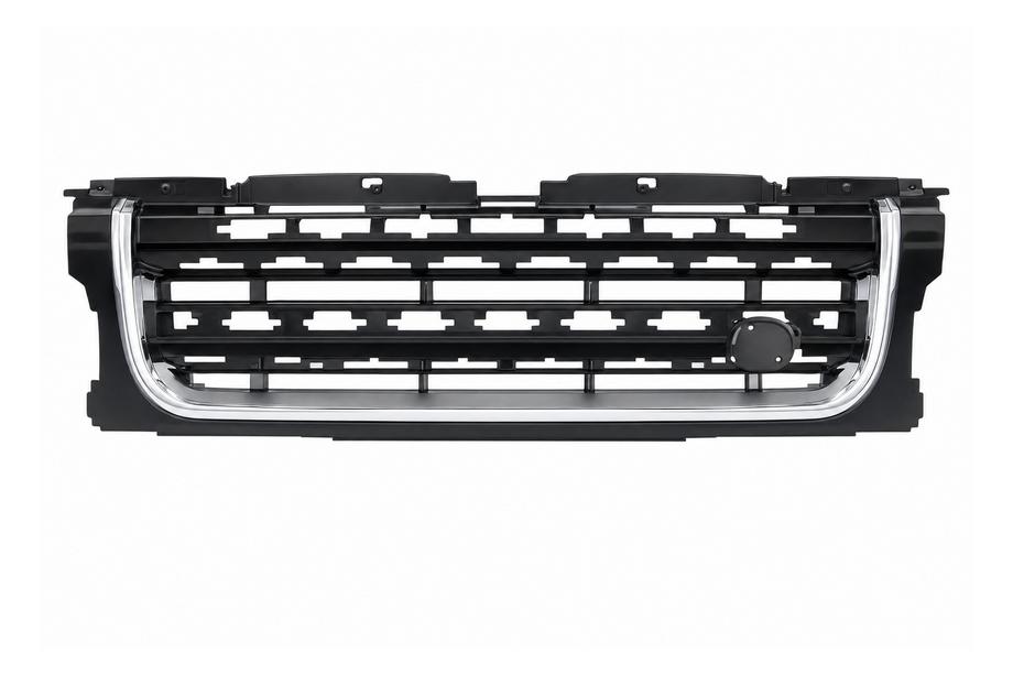 Land Rover Discovery III 2004–2009 Radiator grille full black / silver trim strip (2014) Image