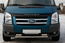 Ford Transit 2000–2014 Chrome Grille Trim (2 pcs, Stainless Steel) OmsaLine - Italian Stainless Steel photo 1