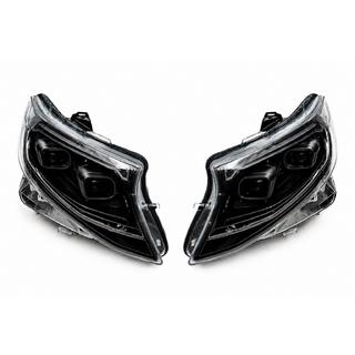 Front headlights 2025 Design LED Black (for Vito, 2 pcs)