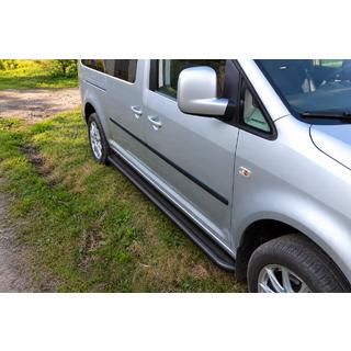 Side steps Premium Black (2 pcs, stainless steel) Volkswagen Caddy 2004-2010 photo 1