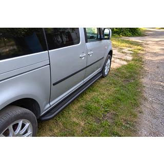 Side steps Premium Black (2 pcs, stainless steel) Volkswagen Caddy 2004-2010 photo 2