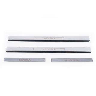 Door Sill Protectors Carmos V1 (4 pcs, Stainless Steel) Fiat Linea 2006-2018 photo 4