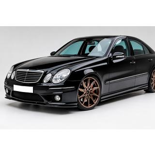 Front Lip Spoiler DPT (For AMG, 2006-2009, Gloss Black) Mercedes E-class W211 2002-2009