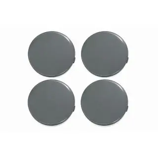 Grey wheel center caps (64x62 mm, 4 pcs) photo 1