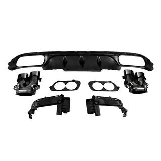 Rear diffuser with exhaust tips E53-Design Black (for Base) Mercedes E-class W213 2016-2023 photo 4