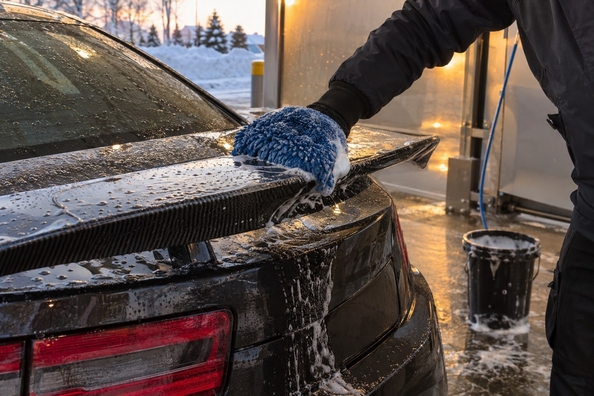 Carbon trim in winter: salt, car washes and frost—avoid hazing