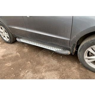 Side Steps Allmond Grey (2 pcs, Aluminum) Hyundai Santa Fe 2 2006-2012 photo 4