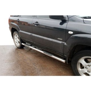 Side Pipes (2 pcs, Stainless Steel) Kia Sportage 2004-2010 photo 4