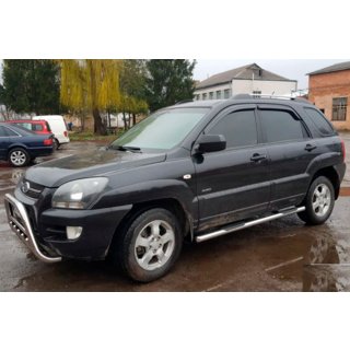 Side Pipes (2 pcs, Stainless Steel) Kia Sportage 2004-2010 photo 1