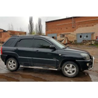 Side Pipes (2 pcs, Stainless Steel) Kia Sportage 2004-2010 photo 2