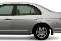 Honda Civic Sedan VII 2001-2006 Chrome Door Handle Covers (8 pcs, Plastic) photo 1
