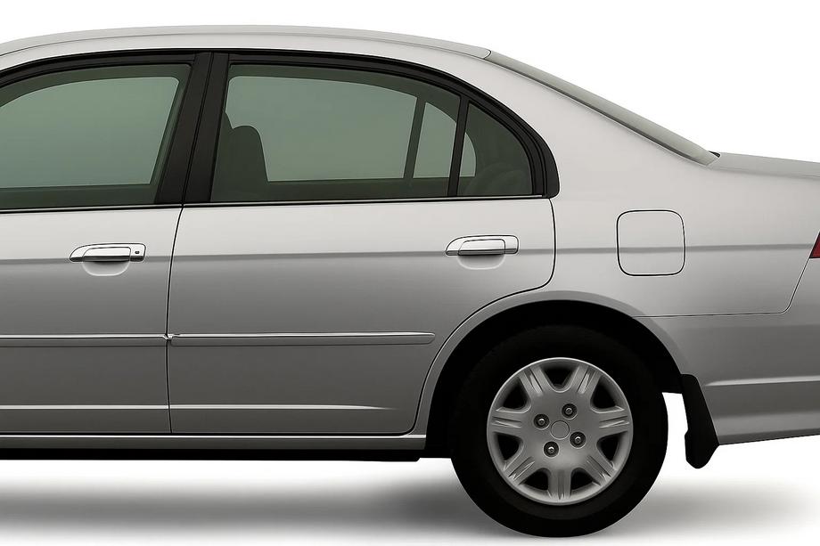 Honda Civic Sedan VII 2001-2006 Chrome Door Handle Covers (8 pcs, Plastic) Image