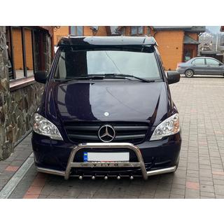 Windshield visor (black gloss, 5mm) Mercedes Vito W639 2004-2014 photo 4