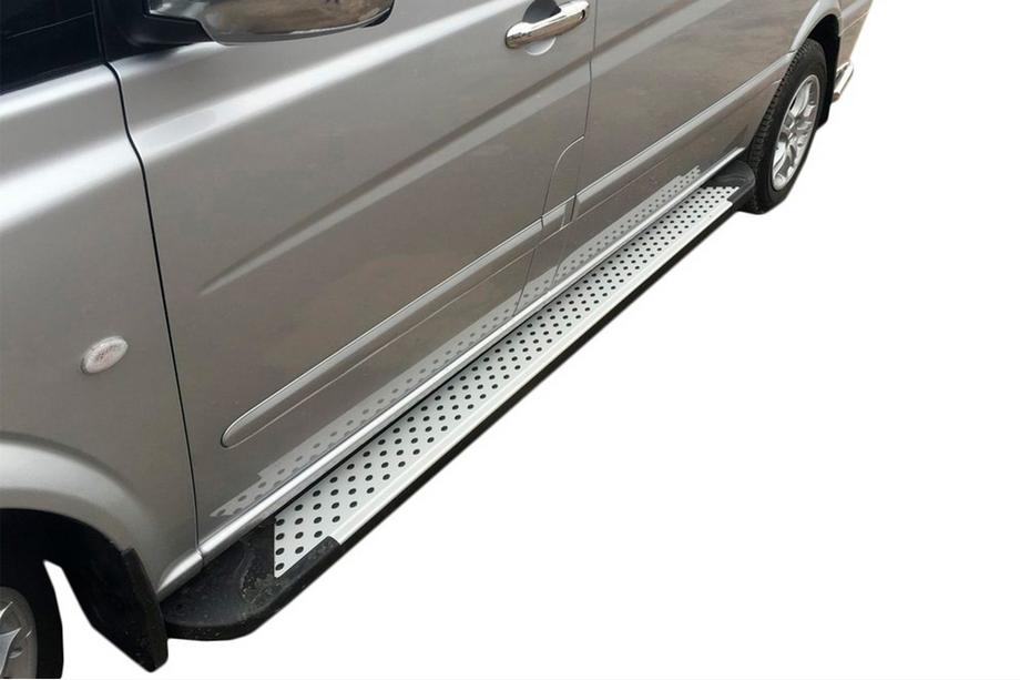 Mercedes Vito/V-class W447 2014- Side Steps Allmond Grey (2 pcs, Aluminum) Image