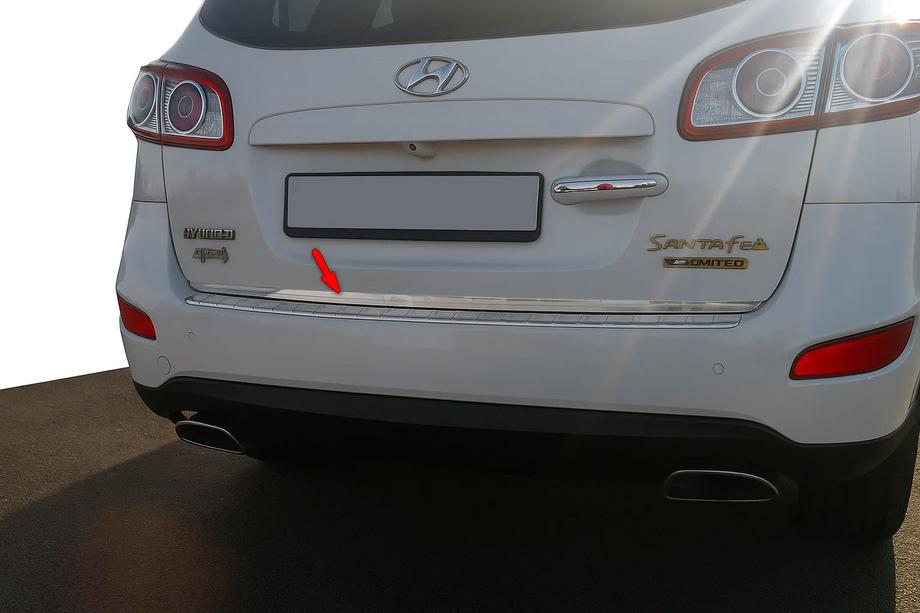 Hyundai Santa Fe 2 2006-2012 Trunk trim stainless steel Image