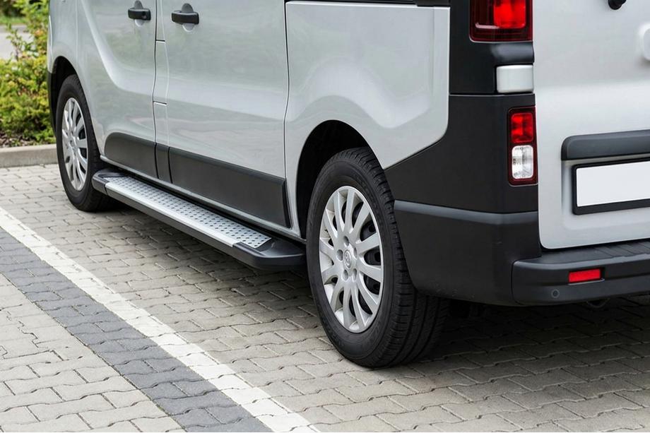 Renault Trafic 2015- Side Steps Allmond Grey (2 pcs, Aluminum) Image