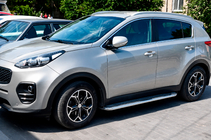 Kia Sportage 2015-2021 Side Steps Maydos V2 (2 pcs, Aluminum & Stainless Steel) photo 3