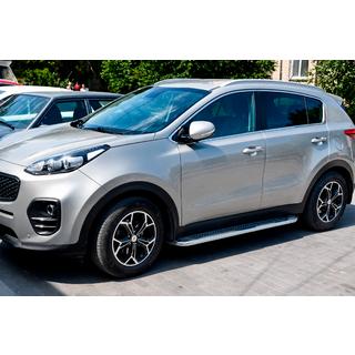 Side Steps Maydos V2 (2 pcs, Aluminum & Stainless Steel) Kia Sportage 2015-2021 photo 3