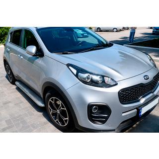 Side Steps Maydos V2 (2 pcs, Aluminum & Stainless Steel) Kia Sportage 2015-2021 photo 2