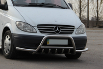 Mercedes Viano 2004-2014 Bull Bar WT003-Plus with Side Bars (Stainless Steel) photo 2