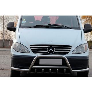 Bull Bar WT003-Plus with Side Bars (Stainless Steel) Mercedes Viano 2004-2014 photo 1